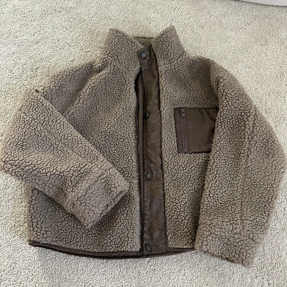 Cozy Brown Sherpa Jacket